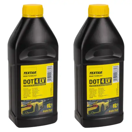 2L 2 Liter TEXTAR 95006200 Bremsfl&uuml;ssigkeit Brake Fluid DOT 4 LV ISO 4925 FMVSS 116