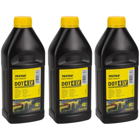 3L 3 Liter TEXTAR 95006200 Bremsfl&uuml;ssigkeit Brake Fluid DOT 4 LV ISO 4925 FMVSS 116