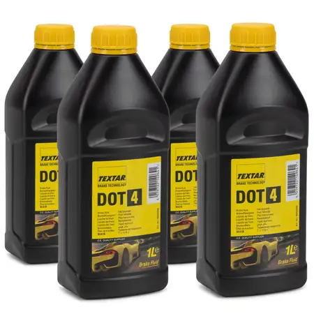 4L 4 Liter TEXTAR 95002200 Bremsfl&uuml;ssigkeit Brake Fluid DOT 4