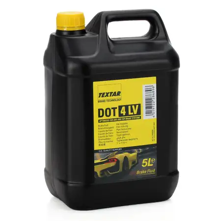 5L 5 Liter TEXTAR 95006300 Bremsfl&uuml;ssigkeit Brake Fluid DOT 4 LV ISO 4925 FMVSS 116