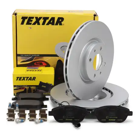 TEXTAR Bremsscheiben + Bremsbel&auml;ge + Sensor FIAT Bravo 2 Idea Linea Stilo vorne