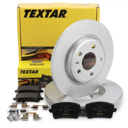 TEXTAR Bremsscheiben + Bremsbel&auml;ge AUDI A4 (B8) A5 (8T 8F) Q5 (8RB) PR-1KW/2EH hinten