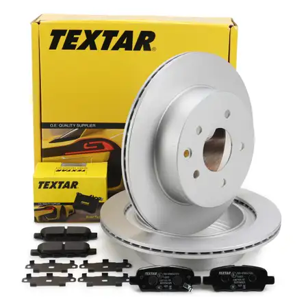 TEXTAR Bremsscheiben + Bremsbel&auml;ge NISSAN Qashqai 1 X-Trail 1 2 RENAULT Koleos 1 hinten