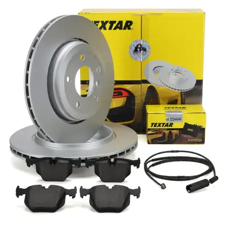 TEXTAR Bremsscheiben + Bremsbel&auml;ge + Sensor BMW 3er E46 330i 330xi 330d 330xd hinten