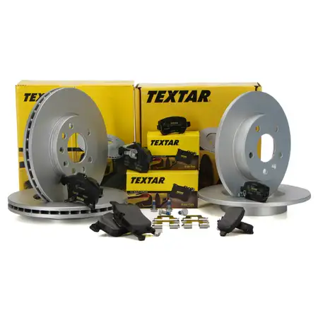 TEXTAR Bremsscheiben + Bel&auml;ge OPEL Astra G H Meriva A B Zafira A B vorne + hinten