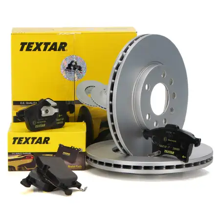 TEXTAR Bremsscheiben + Bel&auml;ge OPEL Astra G H Corsa C Zafira A B vorne