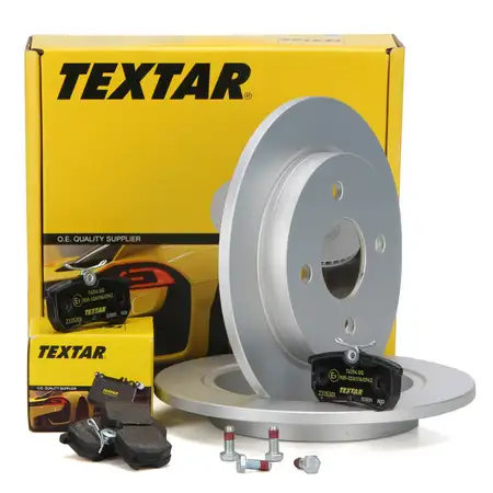 TEXTAR Bremsscheiben + Bel&auml;ge FORD Fiesta 5 ST150 Fiesta 6 Focus 1 hinten