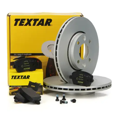 TEXTAR Bremsscheiben + Bremsbel&auml;ge RENAULT Clio 3 Modus Thalia 2 vorne