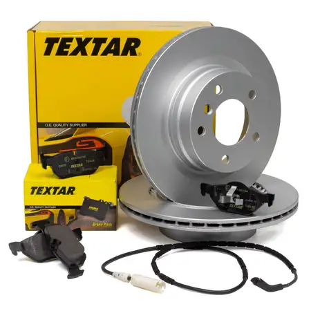 TEXTAR Bremsscheiben + Wako + Bel&auml;ge BMW 1er E81 E87 3er E90-93 bis 02.2010 hinten