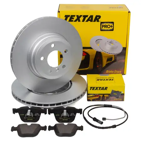 TEXTAR Bremsscheiben + Bremsbel&auml;ge + Sensor BMW X5 E70 F15 X6 E71/72 F16 ab 04.2010 hinten