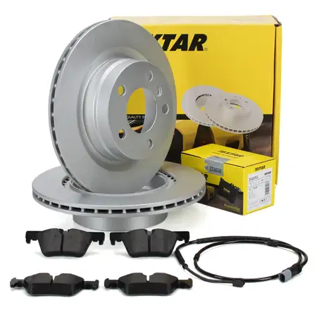 TEXTAR Bremsscheiben + Bel&auml;ge Sensor BMW F20/21 F22/23 F30/31 F32/36 ohne M-Technik hinten