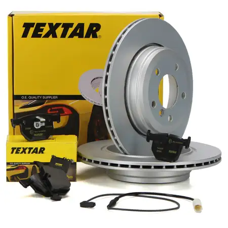 TEXTAR Bremsscheiben + Bremsbel&auml;ge + Wako BMW 5er E61 Touring 520-530i 520-530d hinten