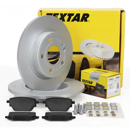 TEXTAR Bremsscheiben + Bel&auml;ge MERCEDES W177 V177 W247 C/X118 ohne Sportbremsanlage hinten