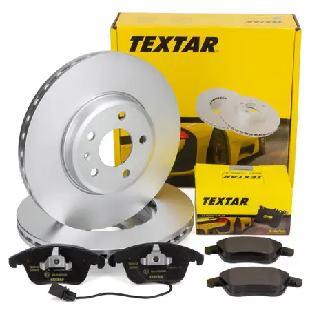 TEXTAR Bremsscheiben + Bel&auml;ge + Wako AUDI A4 (B8) A5 (8T 8F) vorne