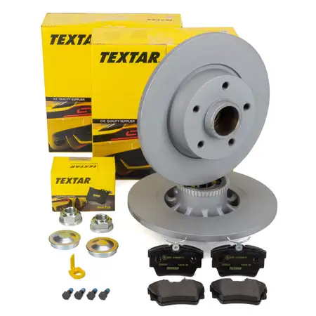 TEXTAR Bremsscheiben + Radlager + Bremsbel&auml;ge FIAT NISSAN MITSUBISHI OPEL RENAULT hinten