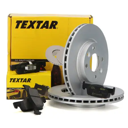 TEXTAR Bremsscheiben + Bel&auml;ge RENAULT Clio 4 Twingo 3 SMART ForFour ForTwo (453) vorne