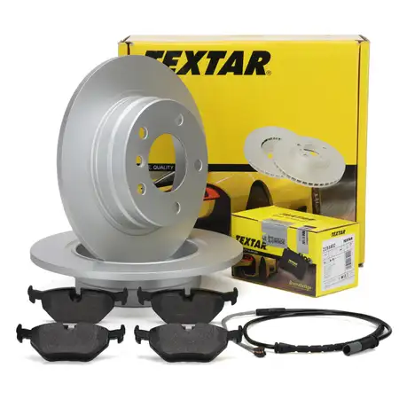 TEXTAR Bremsscheiben + Bel&auml;ge + Wako BMW 3er E36 316-325i 318ts 325td 325tds hinten