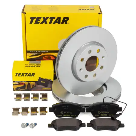 TEXTAR Bremsscheiben + Bel&auml;ge + Wako FIAT Punto (199_) 0.9-1.4 1.3 D vorne