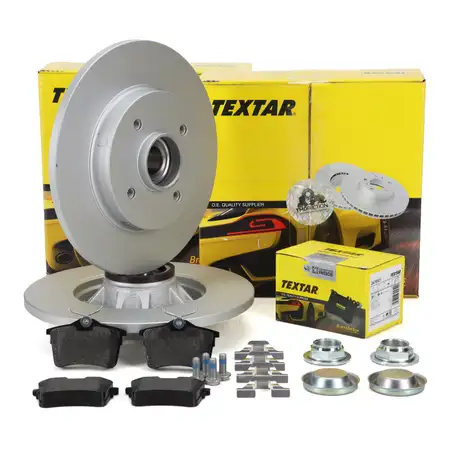 TEXTAR Bremsscheiben + Radlager + Bel&auml;ge CITROEN Berlingo PEUGEOT 308 I Partner hinten