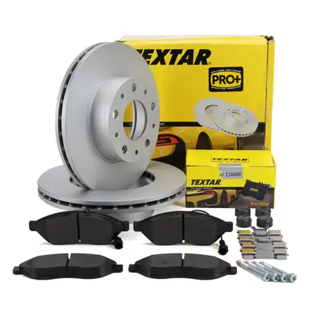 TEXTAR Bremsscheiben + Bremsbel&auml;ge + Sensor OPEL Movano C Mid Life 14Q vorne