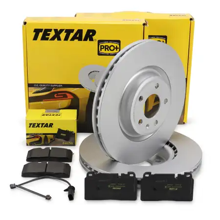 TEXTAR Bremsscheiben + Bremsbel&auml;ge + Sensor AUDI A6 (C7) A7 (4G) Q5 (8RB) PR-1LP vorne