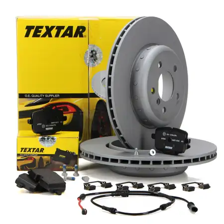 TEXTAR Bremsscheiben + Bel&auml;ge + Wako BMW 5er F11 Touring 535i 550i 535d hinten