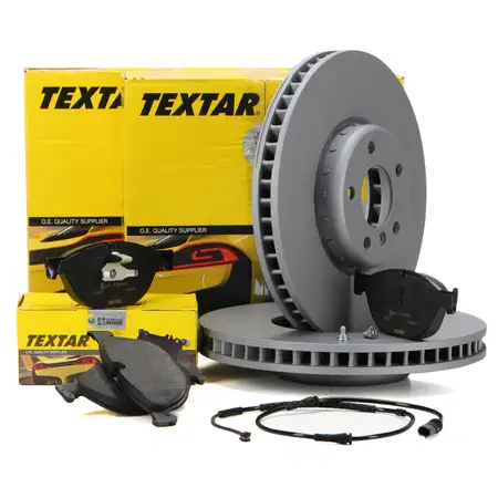 TEXTAR Bremsscheiben + Bel&auml;ge + Wako BMW F10 F11 F07 F12 F13 F06 F01-04 vorne