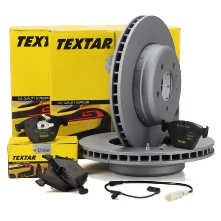 TEXTAR Bremsscheiben + Bel&auml;ge + Wako BMW 5er E60 E61 535-550i 6er E63 E64 630/640i vorne