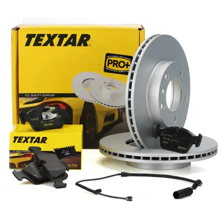 TEXTAR Bremsscheiben + Bel&auml;ge + Wako BMW 3er E46 316-323i 318d 320d Z4 E85 vorne