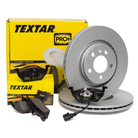 TEXTAR Bremsscheiben + Bel&auml;ge + Wako AUDI A3 8L SEAT SKODA VW Bora Golf 4 vorne