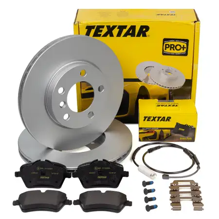 TEXTAR Bremsscheiben + Bel&auml;ge + Sensor MINI Countryman R60 Paceman R61 One / Cooper vorne