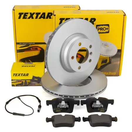 TEXTAR Bremsscheiben + Bremsbel&auml;ge + Sensor BMW F22 F23 F30-34 F32-36 ohne M-Technik vorne