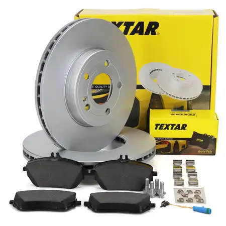 TEXTAR Bremsscheiben + Bel&auml;ge + Sensor MERCEDES W/V177 W247 C/A218 ohne Sportpaket vorne