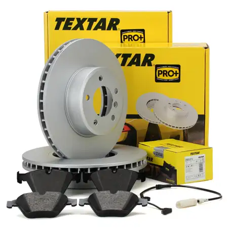 TEXTAR Bremsscheiben + Bremsbel&auml;ge + Wako BMW 5er E60 E61 6er E63 E64 vorne