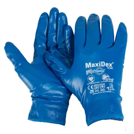 1 Paar MAXIDEX Hybrid-Handschuhe Schutz- Montagehandschuhe BLAU Gr&ouml;&szlig;e 10 / XL