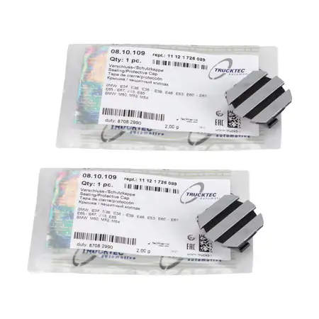 2x TRUCKTEC 0810109 Kappe Verschluss Zylinderkopf BMW 3er E36 E46 5er E39 E38 11121726089