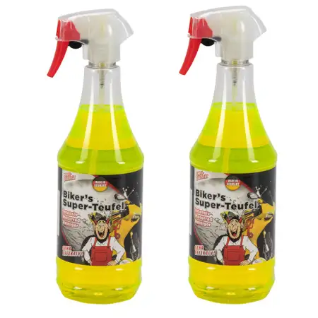 2x 1L 1 Liter TUGA Biker&acute;s Super-Teufel Intensivreiniger Motorradreiniger GELB