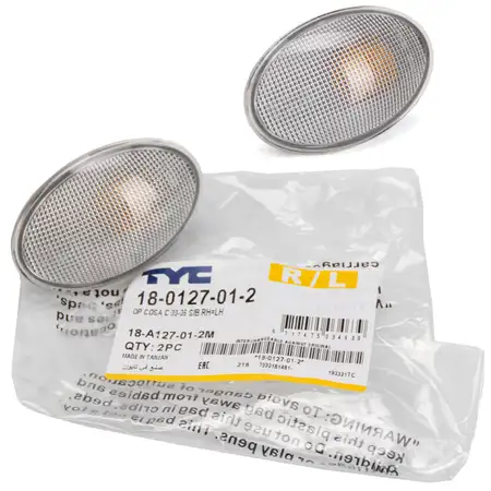 2x TYC Blinker Blinkleuchte seitlich OPEL Corsa C Combo 1713240 / 9196353