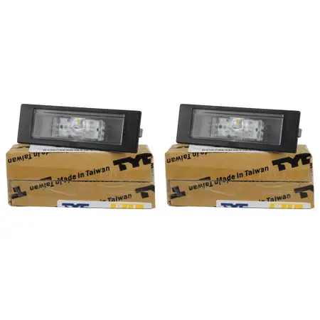 2x TYC LED Kennzeichenleuchte f&uuml;r BMW E81 E87 F20 F21 F12 F13 F06 Z4 E89 X2 F39 X4 G02 i3