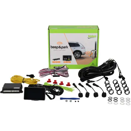 VALEO 632201 Beep&amp;Park KIT Einparkhilfe mit 4 Sensoren und LCD Bildschirm