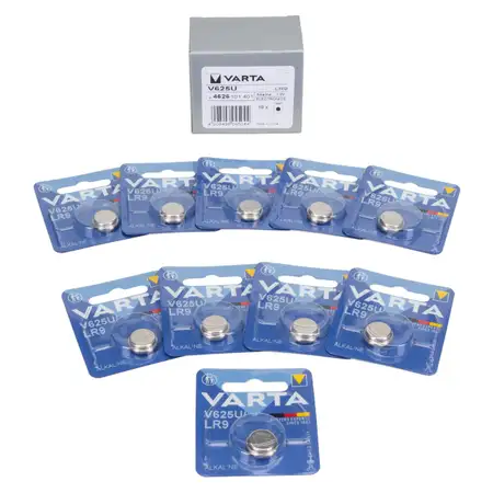 10x VARTA Alkaline V625U LR9 PX625A Knopfzelle Knopfbatterie Batterie 1.5V (MHD 04.2026)