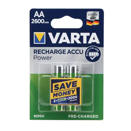 2x VARTA Batterie Akku Ready2Use MIGNON AA 1,2 V HR6 2600mAh