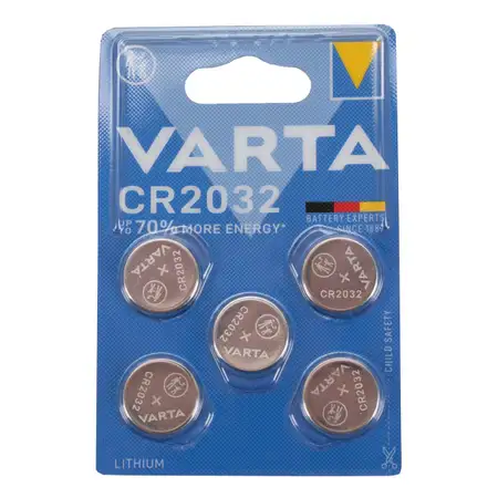 5x VARTA Lithium 3V CR2032 Knopfzelle Knopfbatterie Batterie (MHD 07.2031)