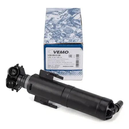 VEMO V20-08-0126 Wischwasserd&uuml;se Waschwasserd&uuml;se Scheinwerfer BMW X3 F25 vorne 61667488733