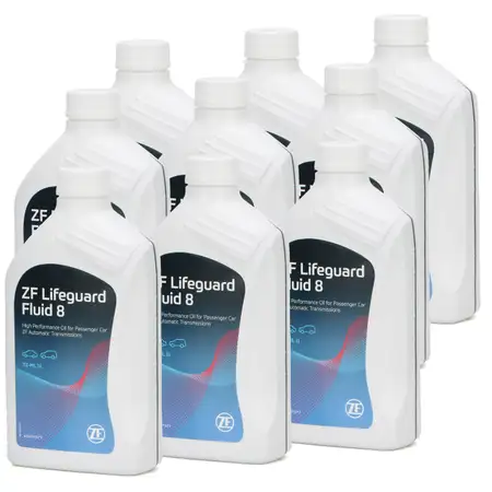 9L 9 Liter ZF PARTS Getriebe&ouml;l Automatikgetriebe&ouml;l LifeGuard FLUID 8 ATF 8HP