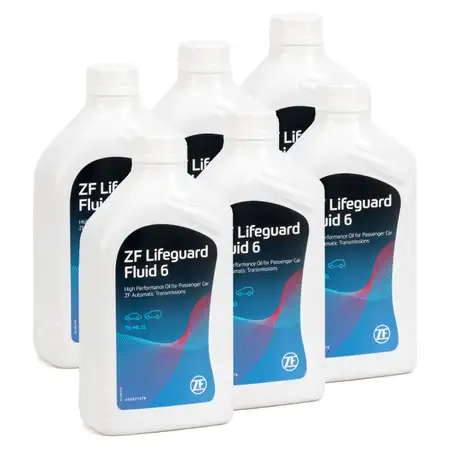 6x 1 Liter ZF PARTS Getriebe&ouml;l Automatikgetriebe&ouml;l LifeGuard FLUID 6 HP