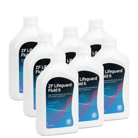 7x 1 Liter ZF PARTS Getriebe&ouml;l Automatikgetriebe&ouml;l LifeGuard FLUID 6 HP