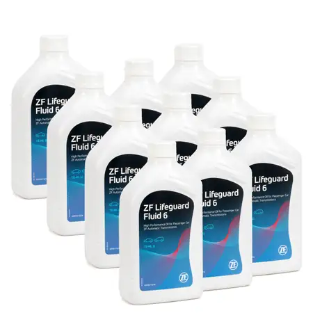 10x 1 Liter ZF PARTS Getriebe&ouml;l Automatikgetriebe&ouml;l LifeGuard FLUID 6 HP