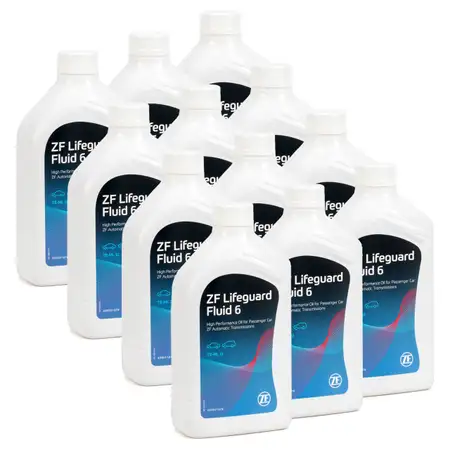 12x 1 Liter ZF PARTS Getriebe&ouml;l Automatikgetriebe&ouml;l LifeGuard FLUID 6 HP