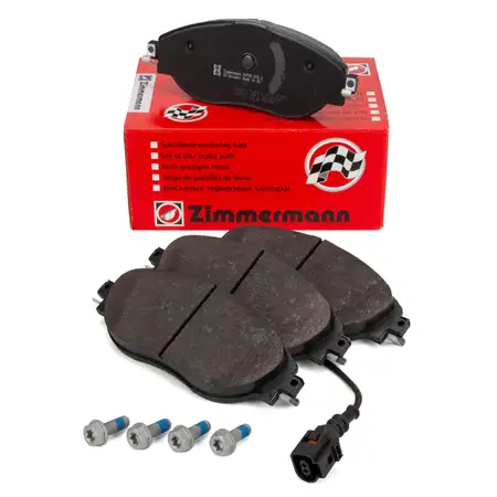 ZIMMERMANN Bremsbel&auml;ge + Sensor VW Golf 7 8 Passat B8 Tiguan AUDI A3 8V 8Y Q2 Q3 F3 vorne